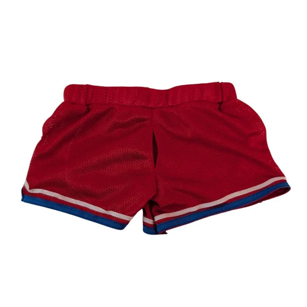 Build A Bear Clothes NBA Basketball Jersey & Shorts w/Sneaker Shoes Red Blue NWT